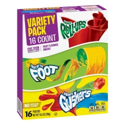 Fruit Roll-Ups Betty Crocker Variety Pack Of Fruit Rollups Fruit By The Foot And Gushers Value Pack - 10.56 oz