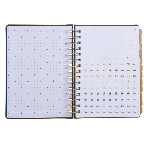 slide 4 of 5, 2025 Russell & Hazel Weekly/Monthly Spiral Vegan Leather Planner, 5-7/8"" X 8-1/4"", Black, January 2025 To December 2025, 1 ct