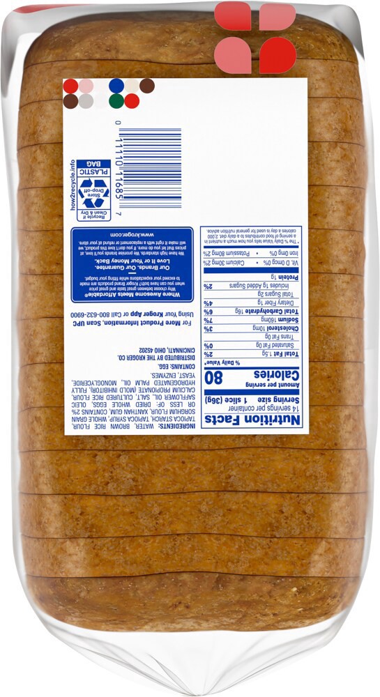 slide 2 of 3, Kroger Gluten Free White Bread, 18 oz