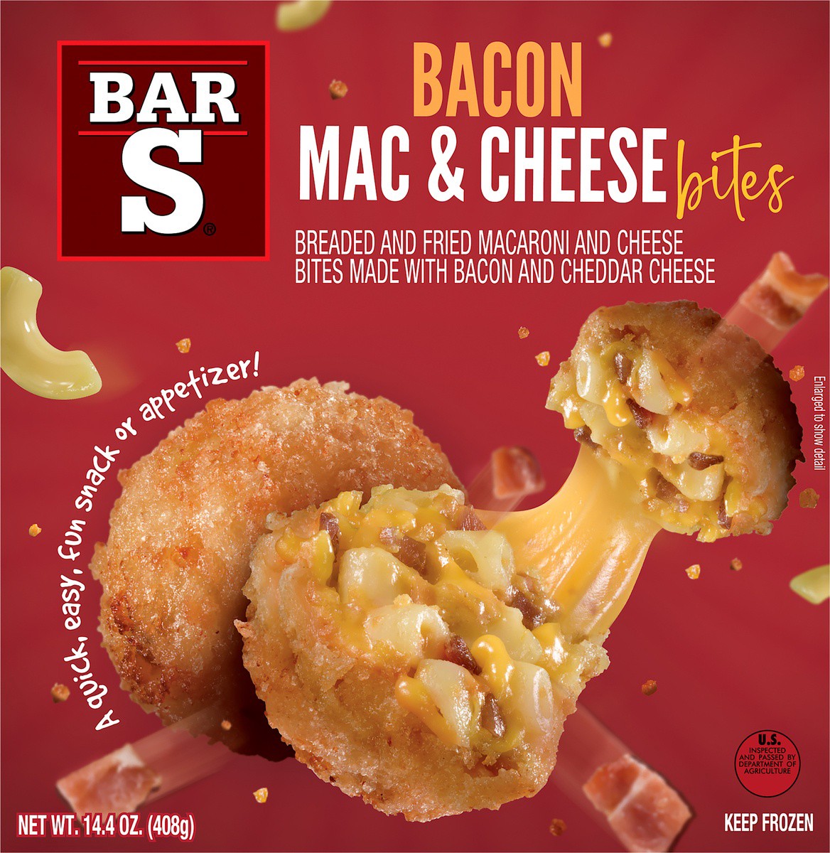 slide 3 of 10, Bar-S Mac & Cheese Bites, 1 ct