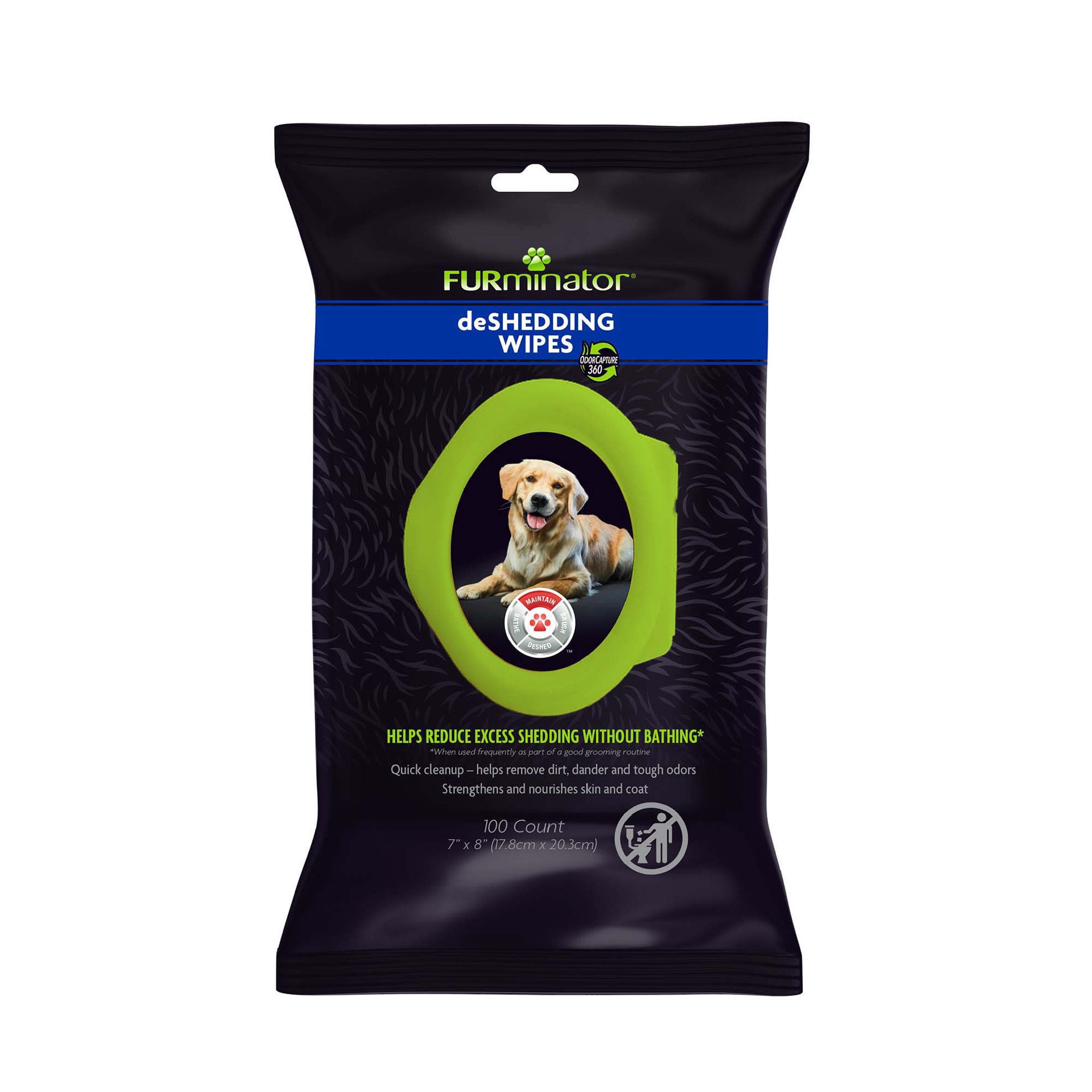 slide 1 of 1, FURminator DeShedding Grooming Wipes for Dogs, Count of 100, 1 ct