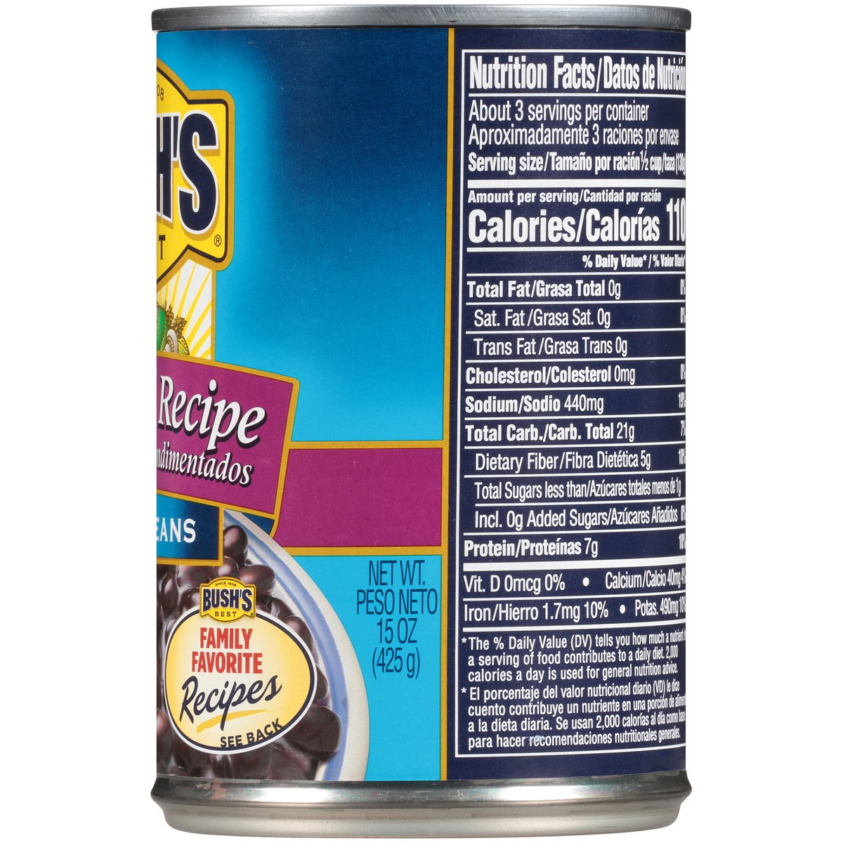 slide 5 of 11, Bush's Best Bush's Seasoned Recipe Black Beans 15 oz, 15 oz