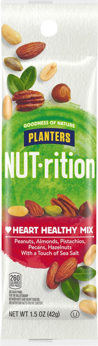 slide 2 of 8, Planters Nut-rition Heart Healthy Mix 1.5 oz, 1.5 oz