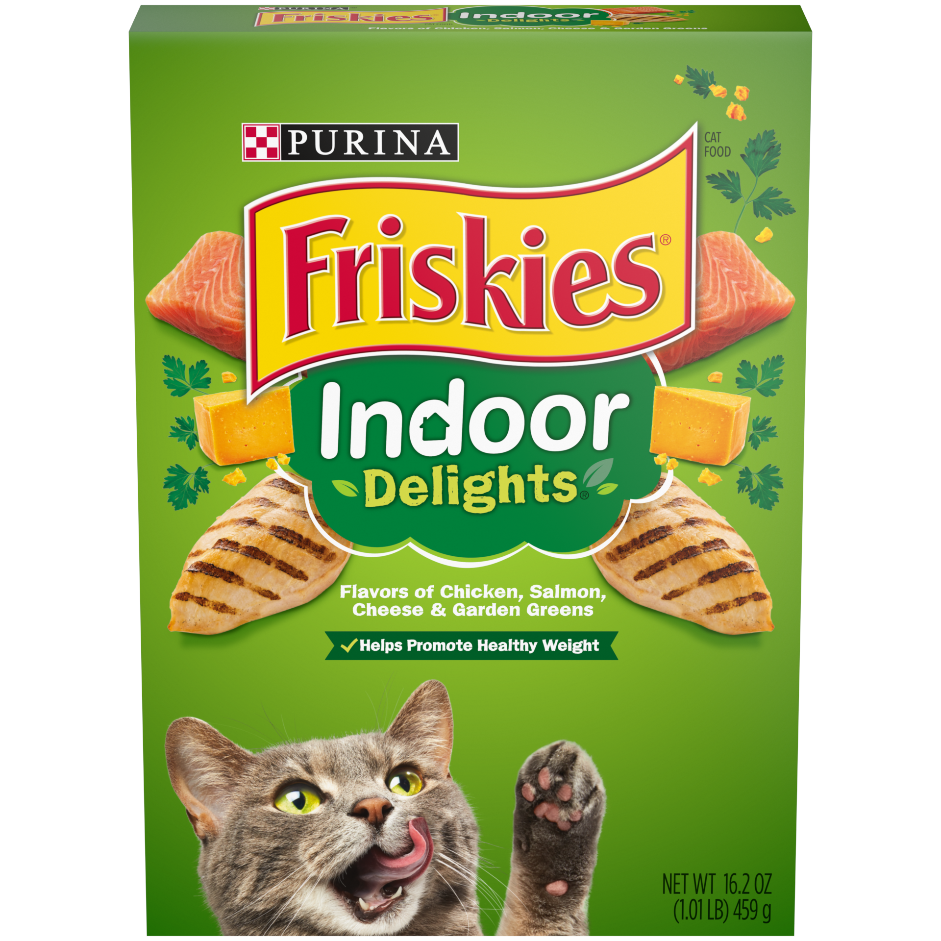 slide 1 of 9, Friskies Indoor Delights Cat Food, 16.2 oz