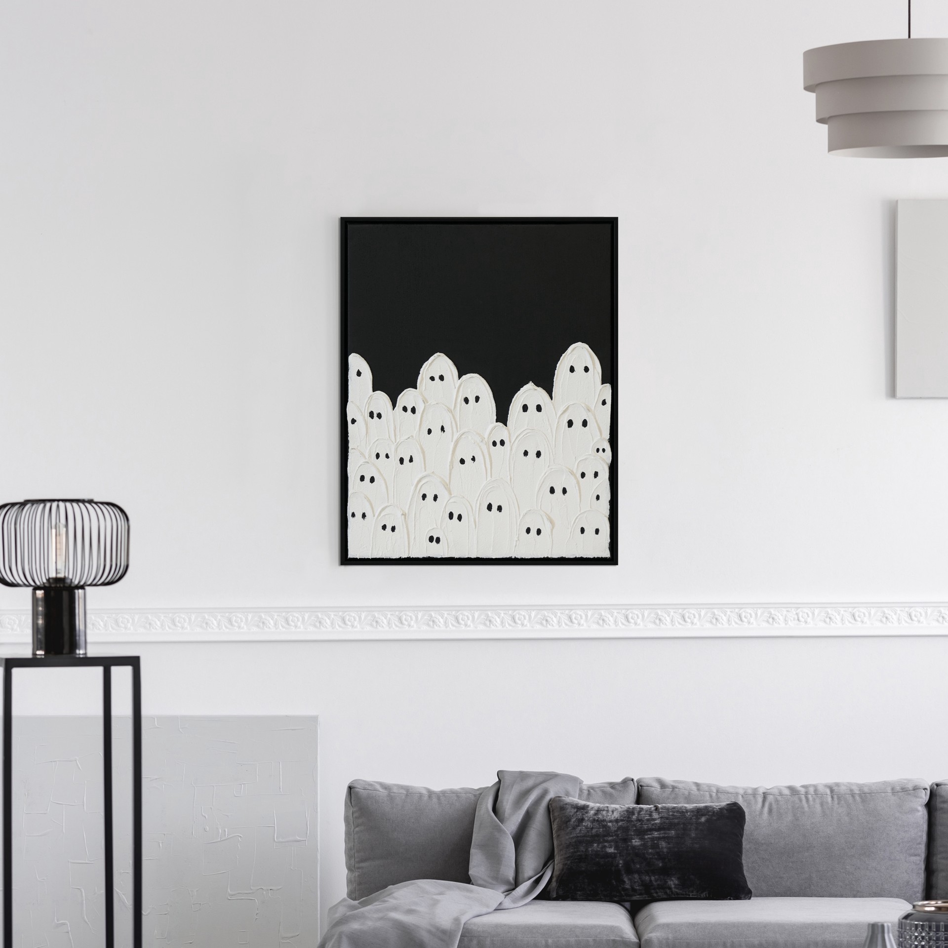 slide 3 of 5, 20" Painted Ghost Wall Art By Ashland, 16 in x 20 in x 2 in