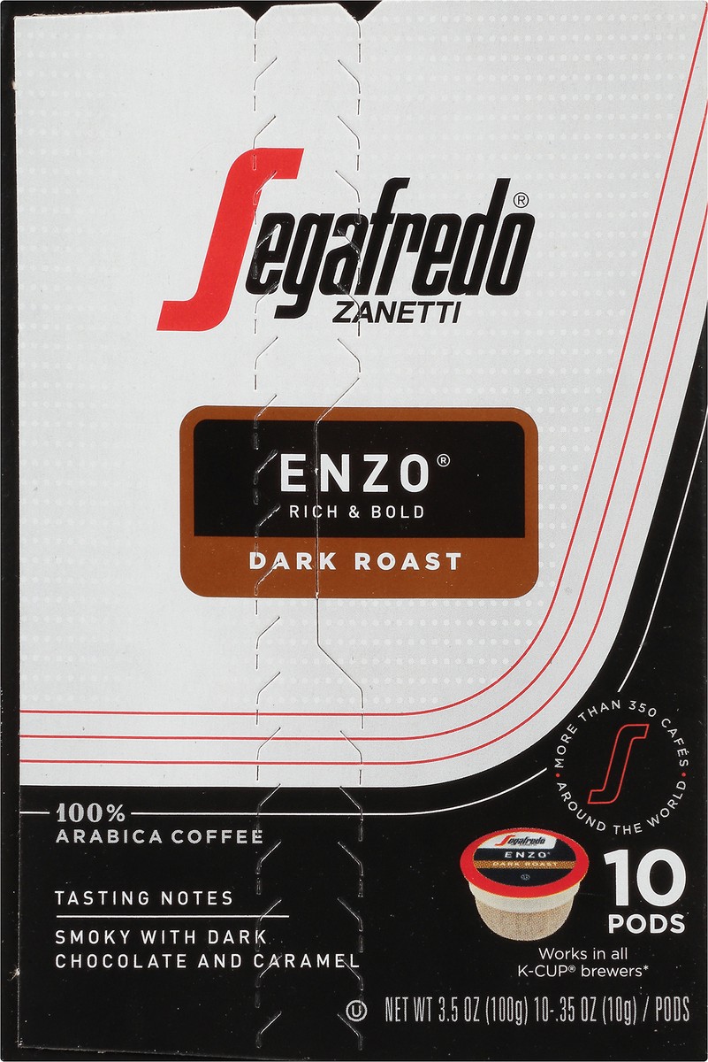 slide 3 of 9, Segafredo Zanetti Enzo Dark Roast Ground Coffee Pods - 3.5 oz, 3.5 oz