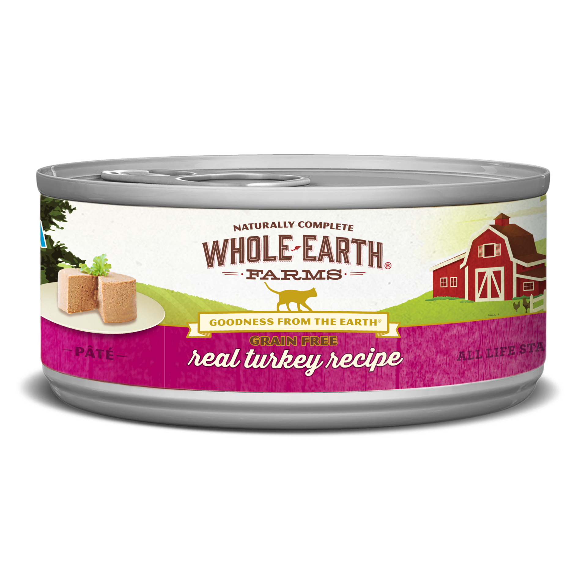 slide 1 of 2, Whole Earth Farms Grain Free Turkey Morsels in Gravy Wet Cat Food - 5 oz Can, 5 oz