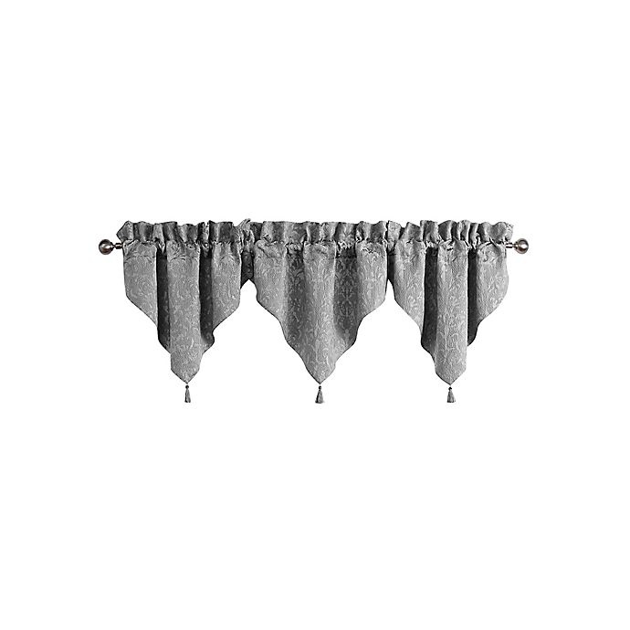 slide 2 of 3, Waterford Vernon Ascot Rod Pocket Window Valance - Grey, 3 ct