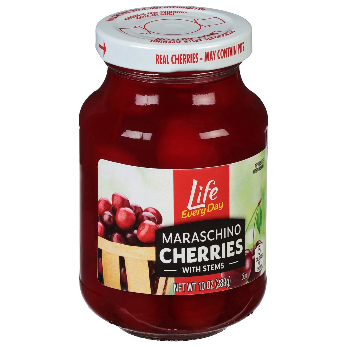 slide 12 of 14, Life Every Day Maraschino Cherries with Stems 10 oz, 10 oz