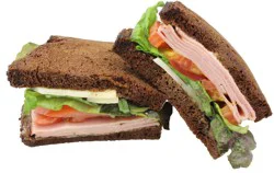 Central Market Ham & Swiss Sandwich on Dark Rye Bread
