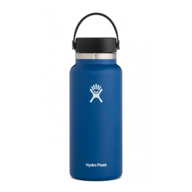 slide 1 of 1, Hydro Flask Wide Mouth Water Bottle With Flex Cap, Cobalt V2.0, 32 oz