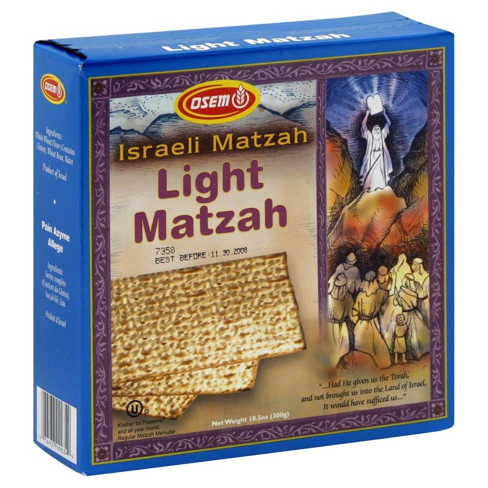 slide 1 of 1, Osem Israeli Matzah Light Matzah, 10.5 oz