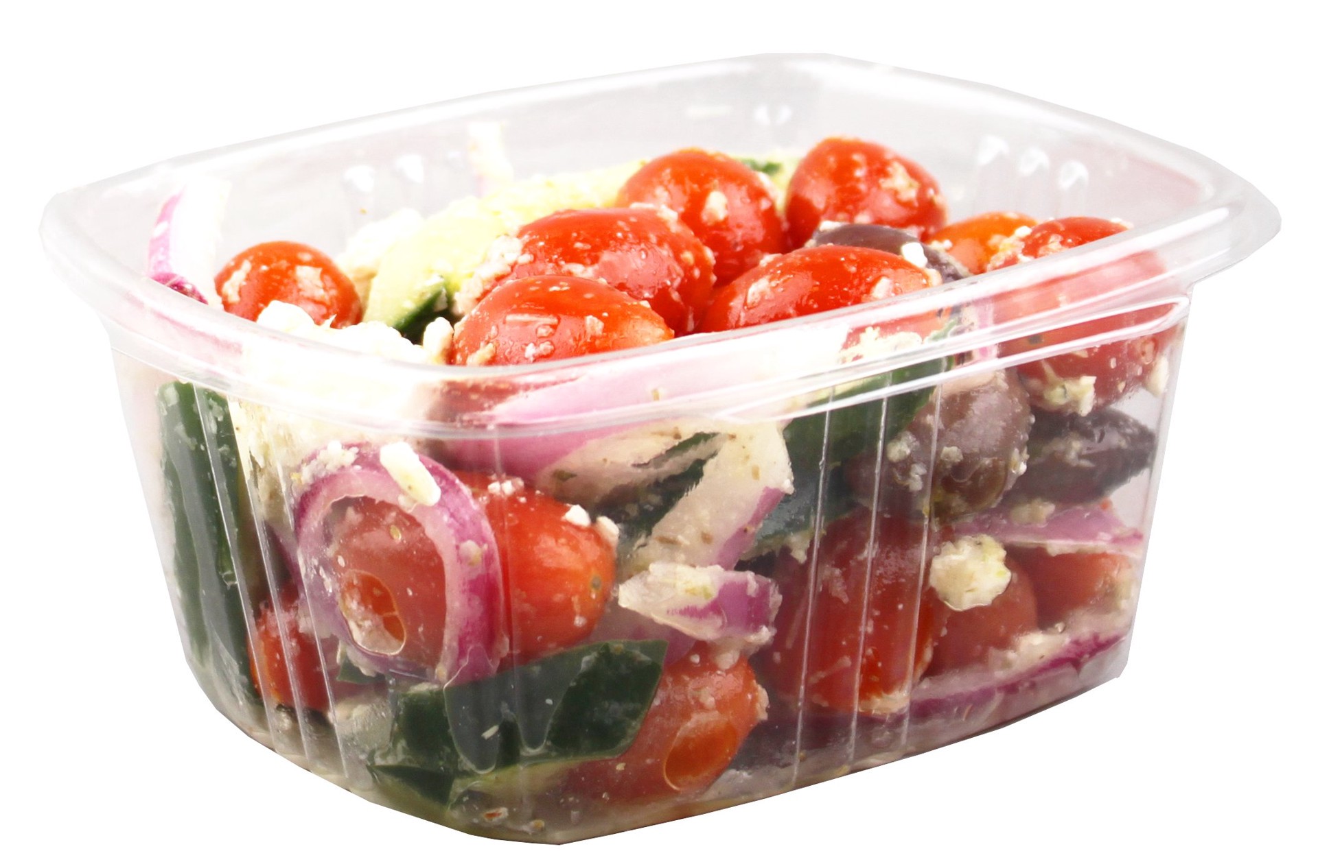 slide 1 of 1, Central Market Tomato Cucumber and Feta Salad, per lb