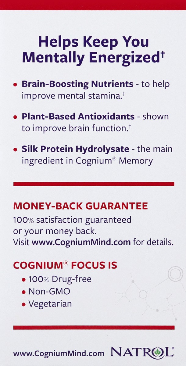slide 5 of 6, Natrol Cognium Focus Tabs, 60 ct