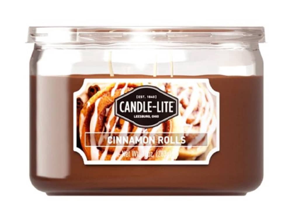 slide 1 of 1, Candle-Lite Everyday 3 Wick Jar Candle, Cinnamon Pecan Swirl, 10 oz
