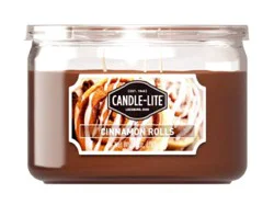Candle-Lite Everyday 3 Wick Jar Candle, Cinnamon Pecan Swirl