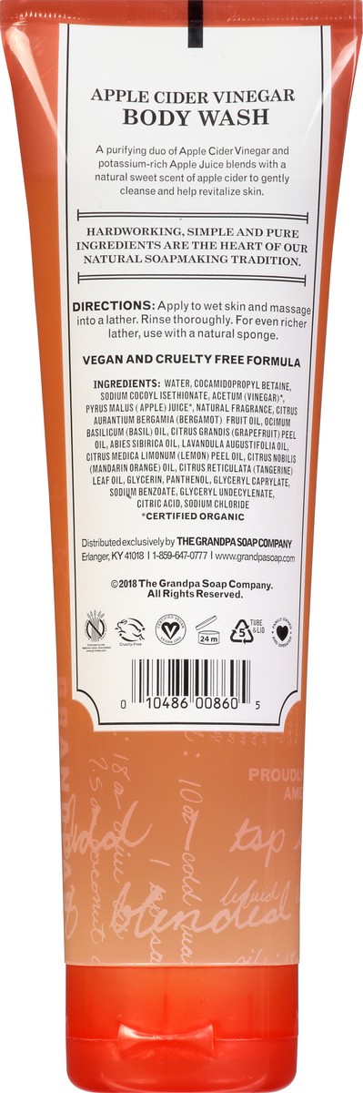slide 6 of 12, The Grandpa Soap Co. The Grandpa Soap Company Apple Cider Vinegar Body Wash 9.5 Oz, 9.5 oz