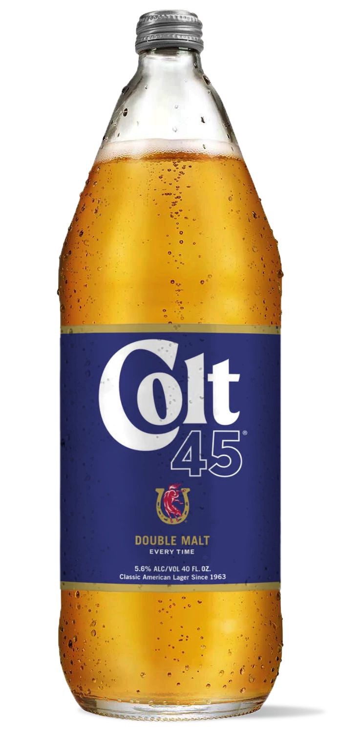 slide 1 of 2, Colt 45 Double Malt Liquor Colt 45 Double Liquor Lager, 40 fl oz Bottle, 40 oz