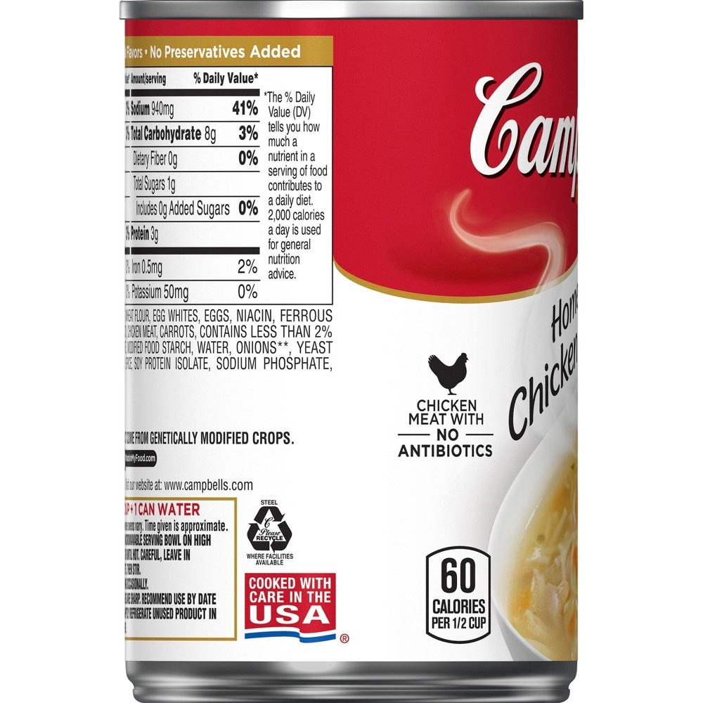 slide 4 of 5, Campbell's Condensed Homestyle Chicken Noodle Soup, 10.5 oz
