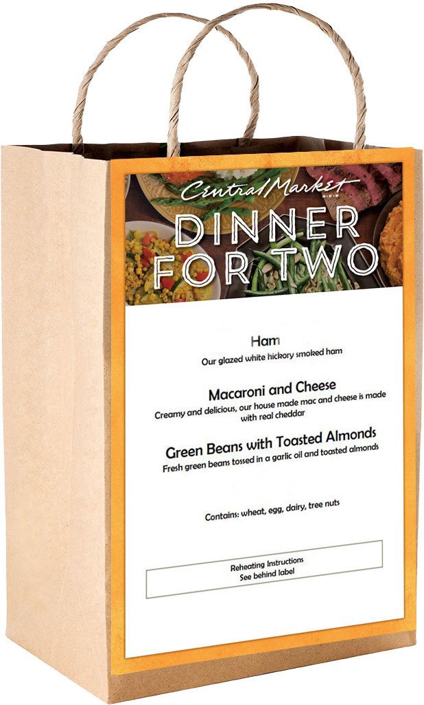 slide 1 of 1, Central Market Glazed Ham Holiday Dinner for Two, 1 ct