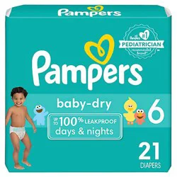 Pampers Baby Size 6 Dry Diapers - 21 Count