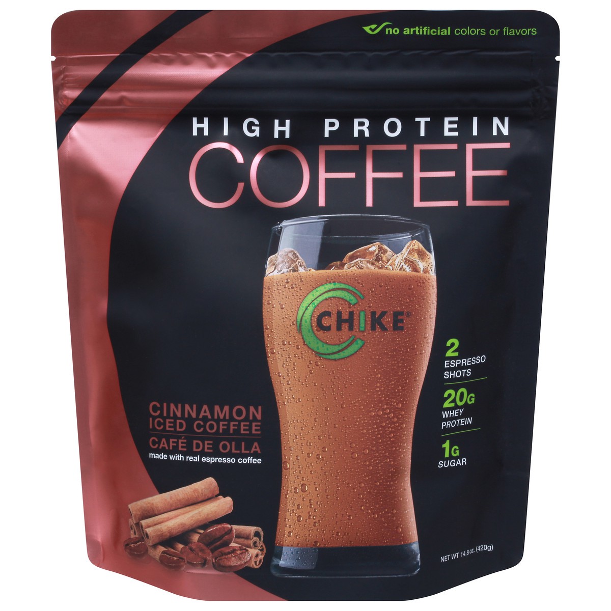 slide 2 of 14, Chike Nutrition High Protein Coffee Cinnamon Iced Coffee, 14.8 oz