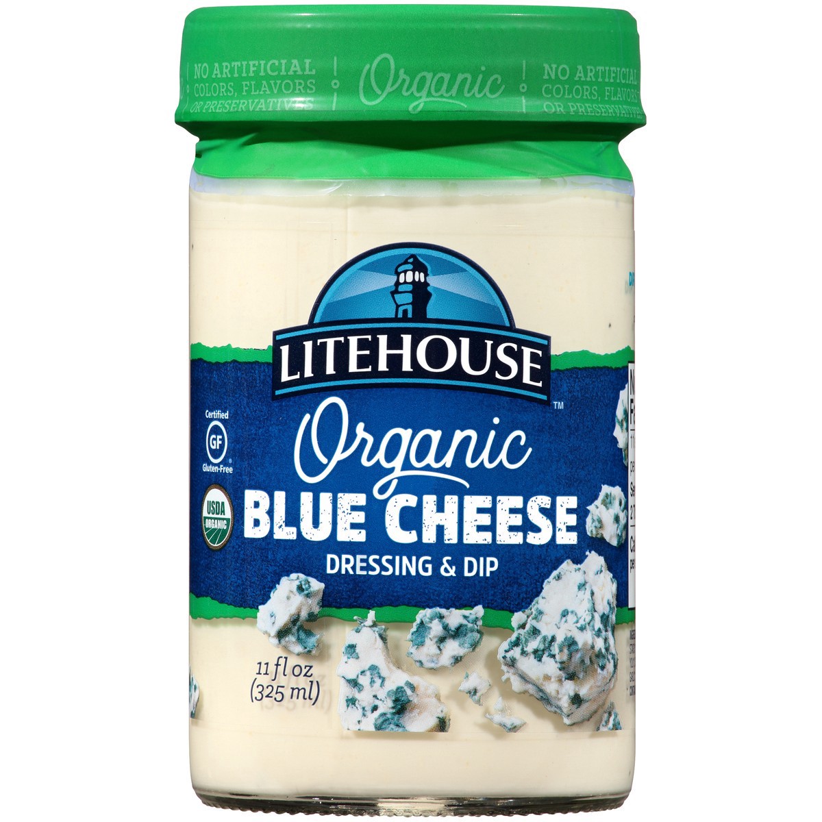 slide 5 of 7, Litehouse Organic Blue Cheese Dressing & Dip 11 fl. oz. Jar, 11 fl oz
