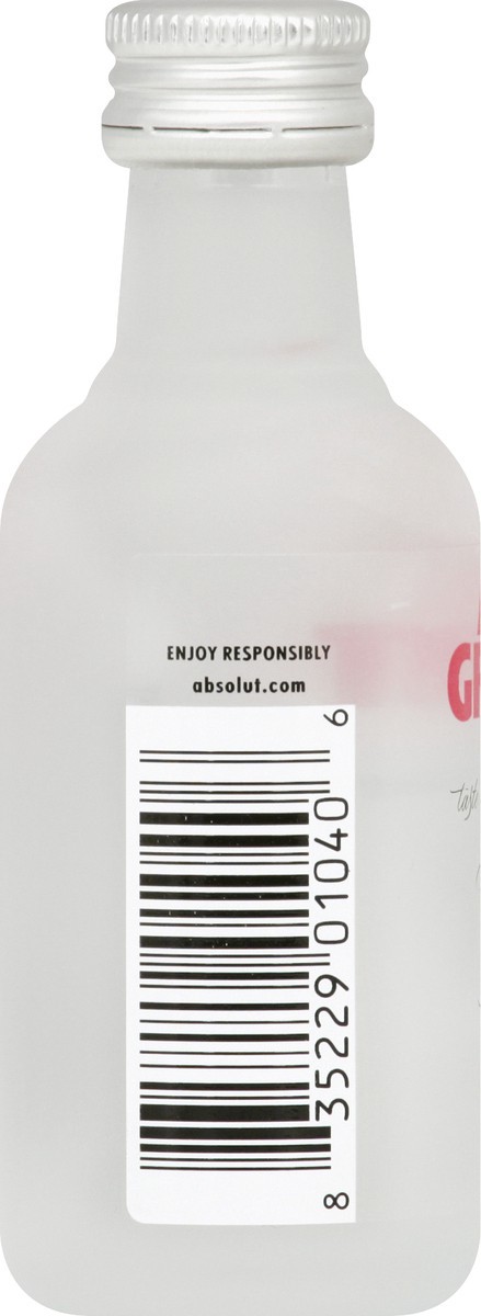 slide 5 of 9, Absolut Vodka, Grapefruit Flavored, Imported, 50 ml