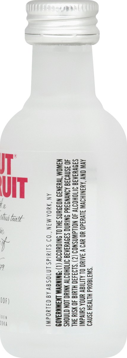 slide 4 of 9, Absolut Vodka, Grapefruit Flavored, Imported, 50 ml