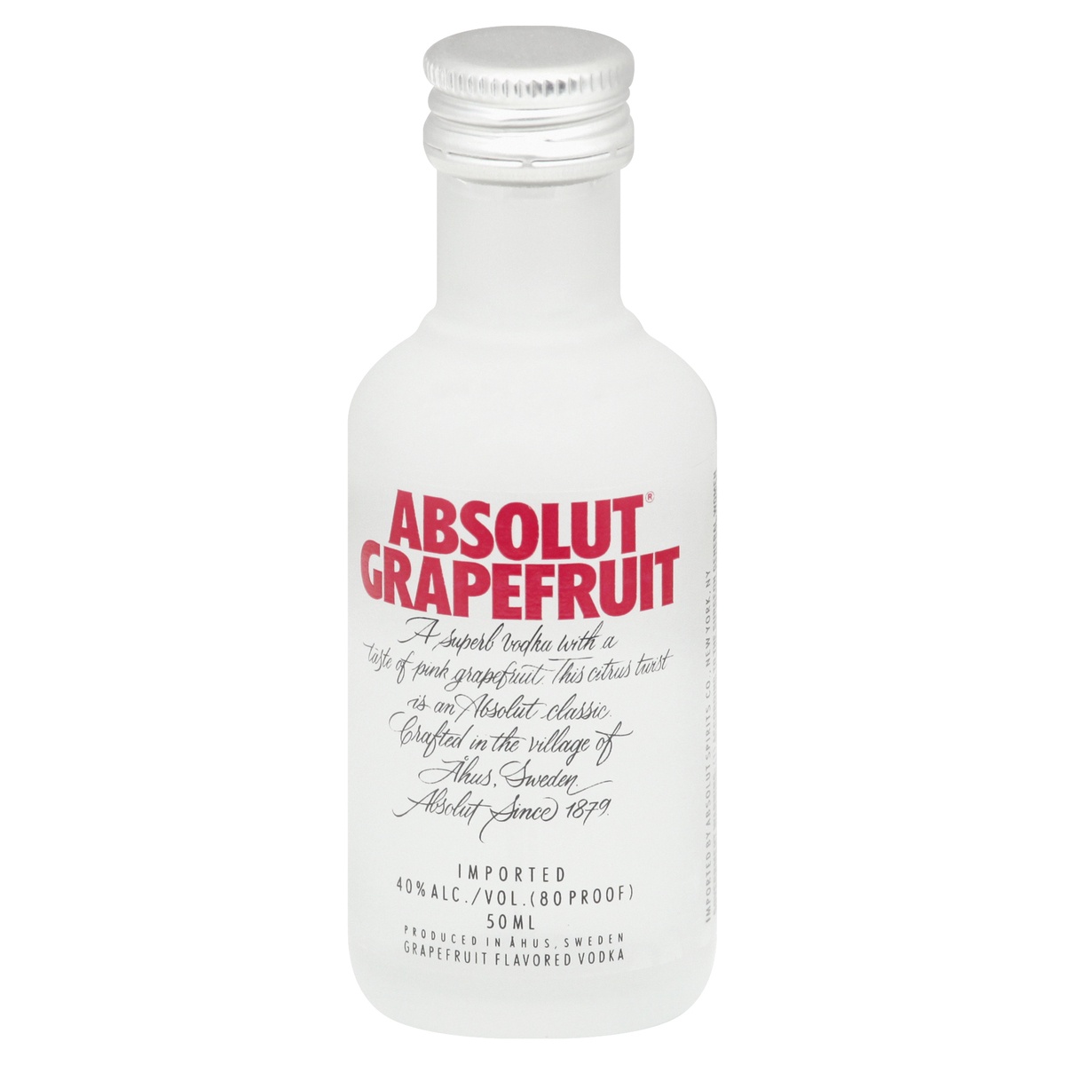 slide 1 of 1, Absolut Vodka, Grapefruit Flavored, Imported, 50 ml
