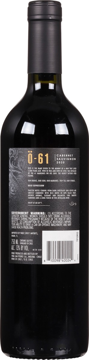 slide 6 of 11, O-61 Cabernet Sauvignon 750 ml, 750 ml