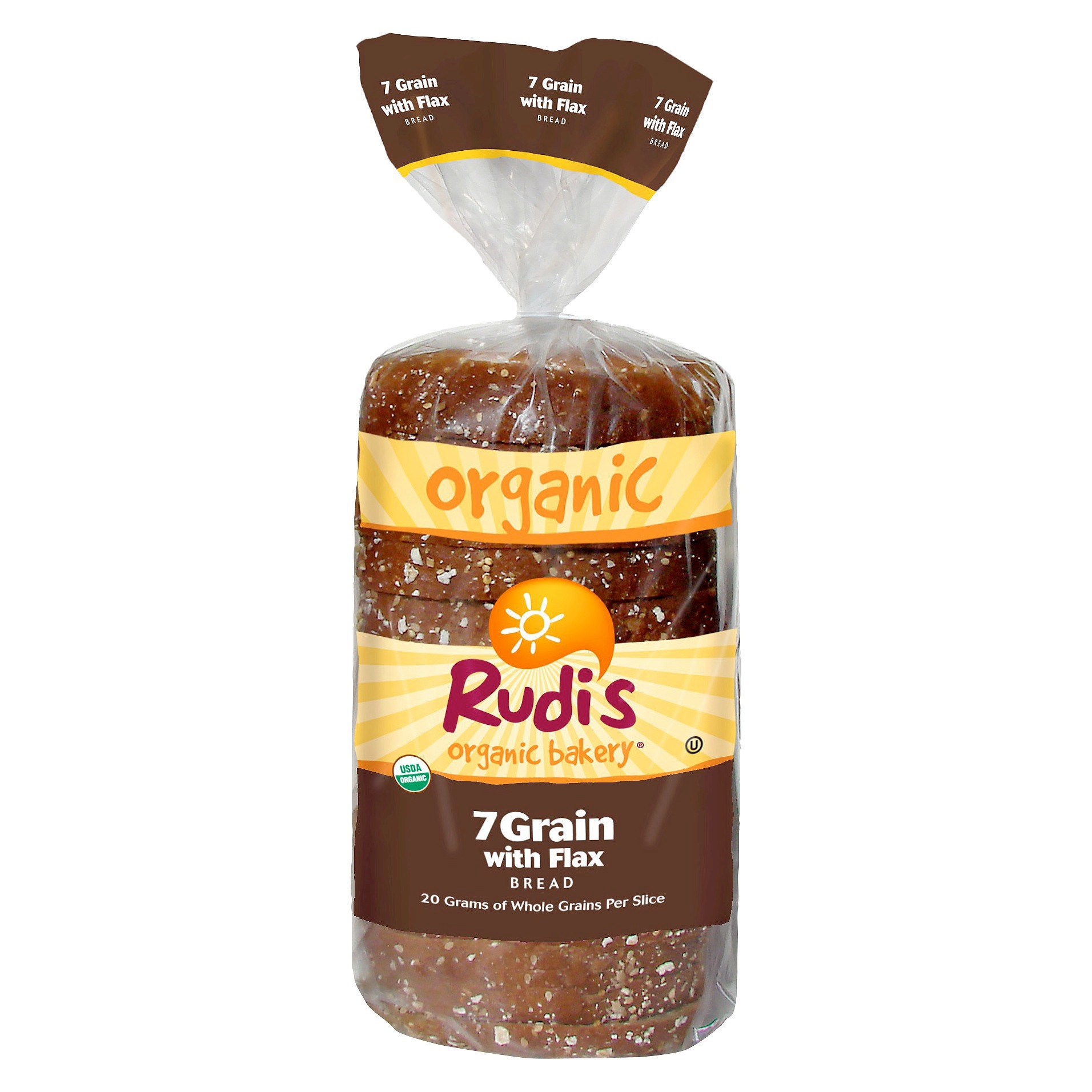 slide 1 of 1, Rudi's Organic 7 Grain Bread With Flax, 20 oz