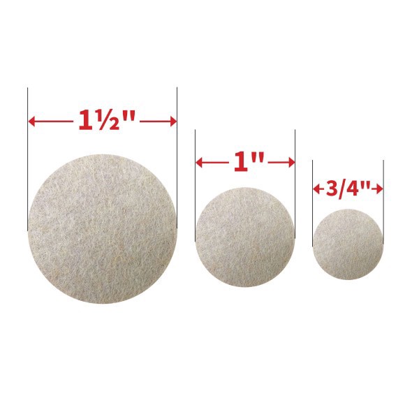 slide 21 of 29, Super Sliders Assorted Self-Stick Felt Furniture Pads for Hardwood, Beige (44), 44 ct
