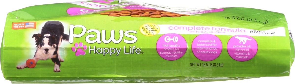 slide 5 of 9, Paws Happy Life Complete Formula with Real Chicken Adult Dog Food 18.5 lb, 18.5 oz