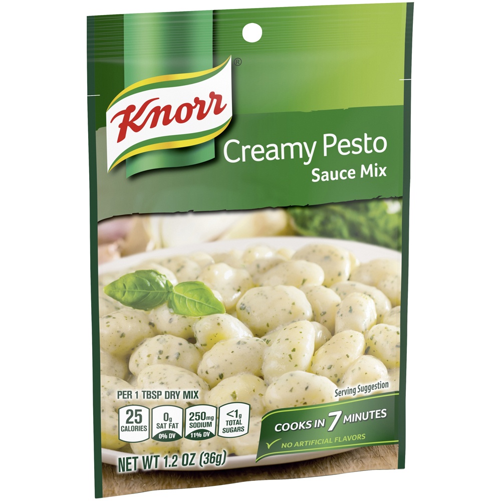 slide 2 of 5, Knorr Creamy Pesto Pasta Sauce, 1.2 oz