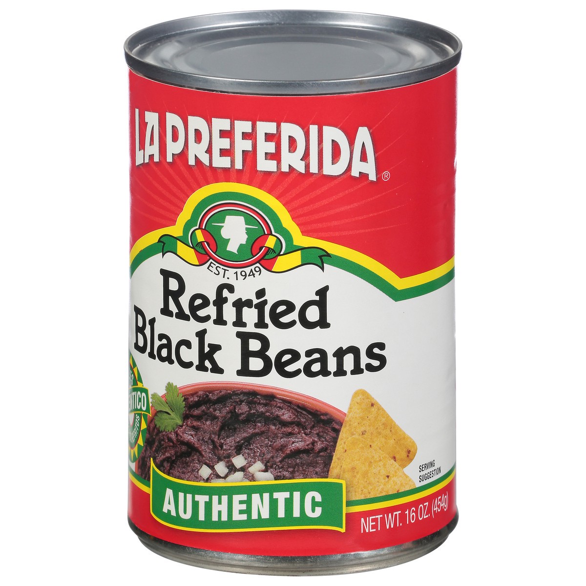 slide 3 of 9, La Preferida Refried Authentic Black Beans 16 oz Can, 16 oz
