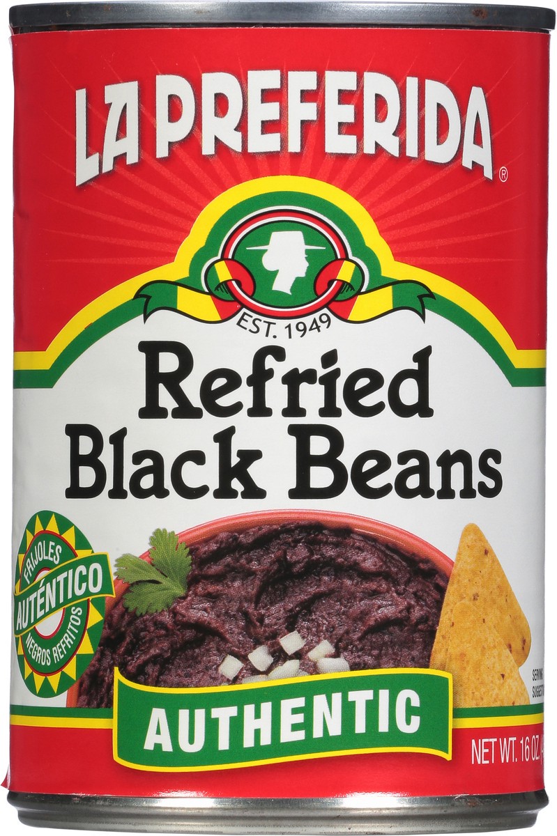 slide 6 of 9, La Preferida Refried Authentic Black Beans 16 oz Can, 16 oz