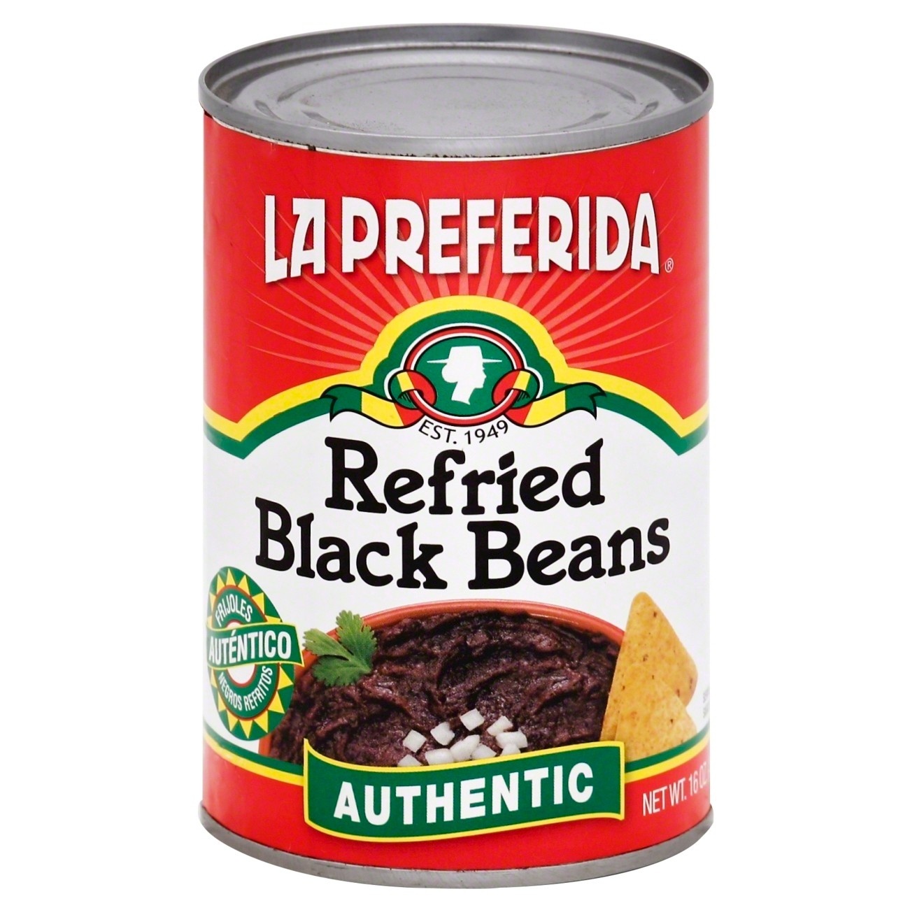 slide 1 of 4, La Preferida Authentic Refried Black Beans, 16 oz
