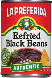 La Preferida Refried Authentic Black Beans 16 oz Can