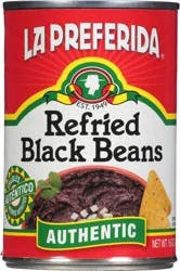 La Preferida Refried Authentic Black Beans 16 oz Can