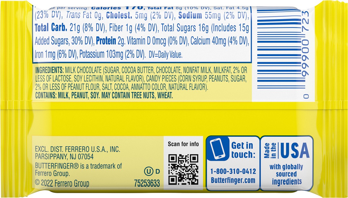 slide 3 of 14, Butterfinger Skull Milk Chocolate 1.2 oz, 1.2 oz