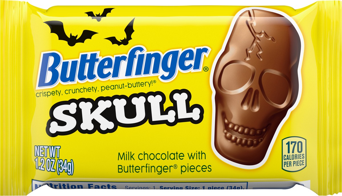 slide 12 of 14, Butterfinger Skull Milk Chocolate 1.2 oz, 1.2 oz