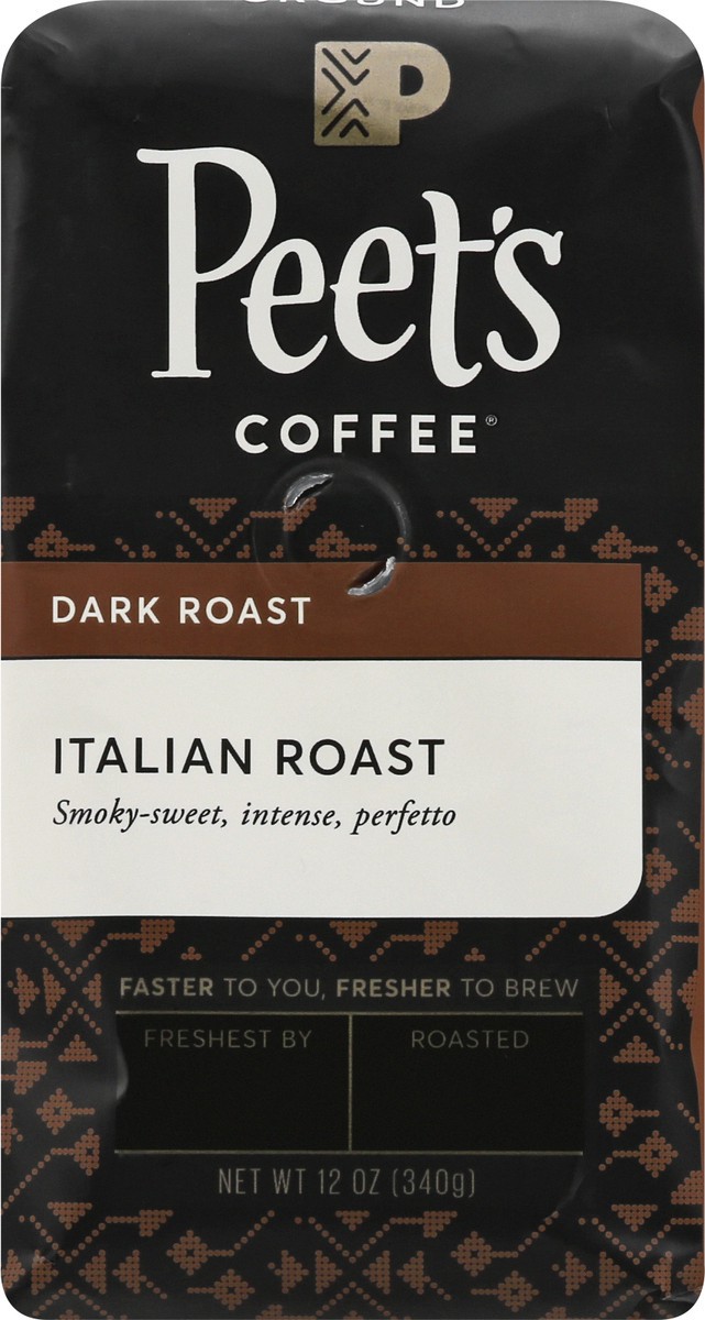 slide 10 of 10, Peets Coffee Ground Dark Roast Italian Roast Coffee 12 oz, 12 oz