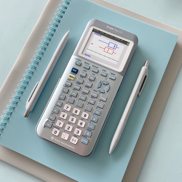 slide 4 of 7, Texas Instruments® TI-84 Plus CE Color Graphing Calculator, Fractral Frost, 1 ct