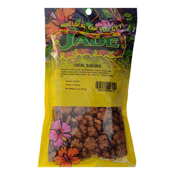 slide 1 of 1, Jade Sakura shaped rice cracker, 1 ct