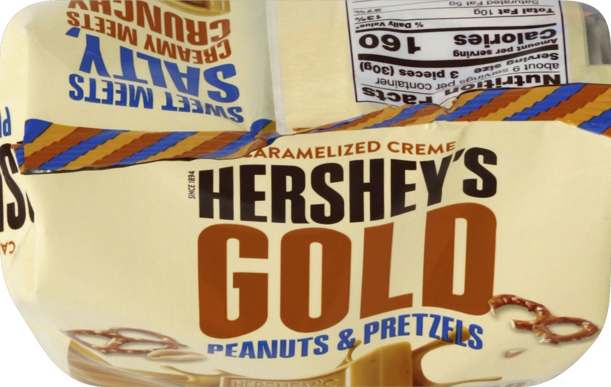 slide 2 of 5, Hershey's Gold Peanuts & Pretzels Classic Bag, 10 oz