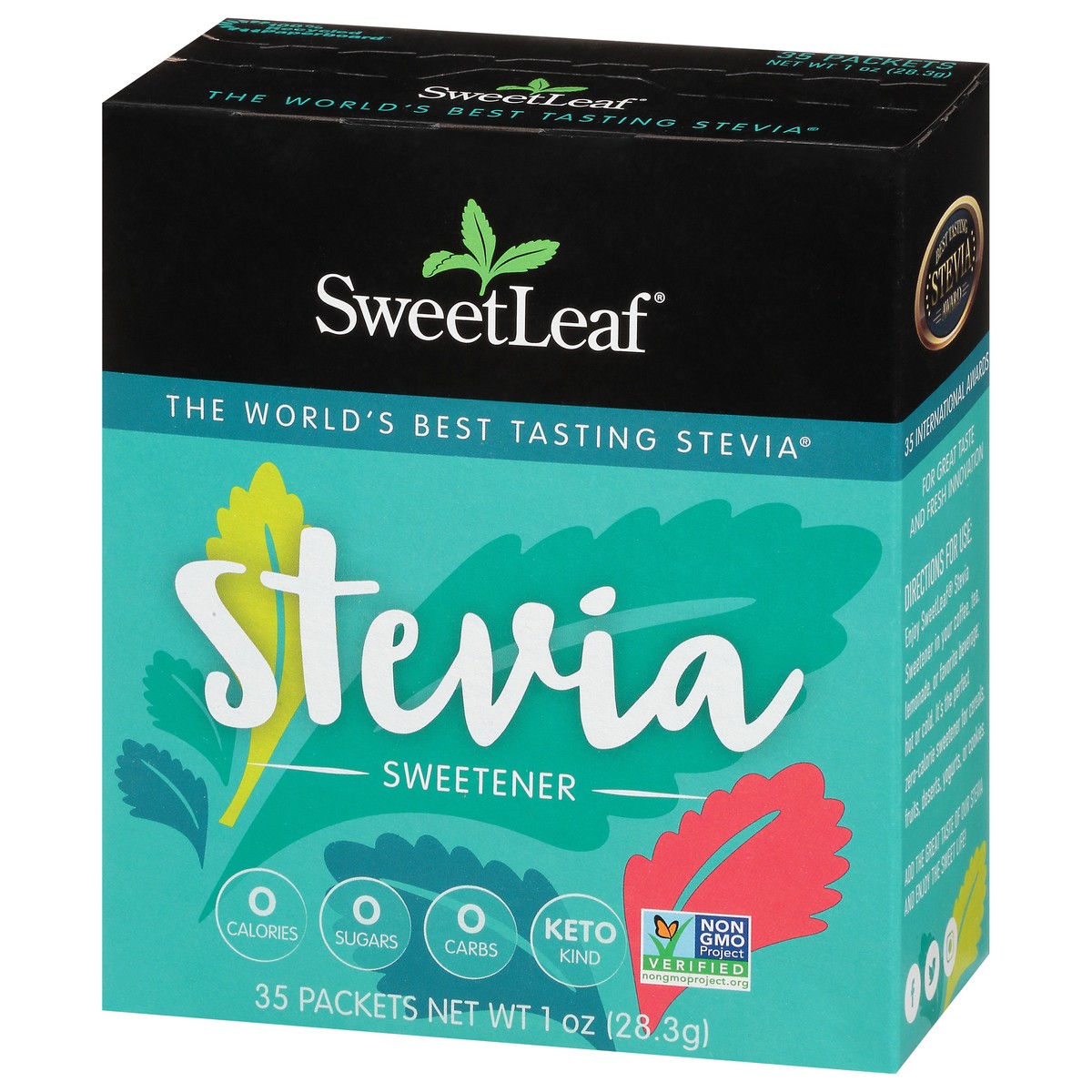 slide 3 of 9, SweetLeaf Sweetleaf Sweetener, 35 ct