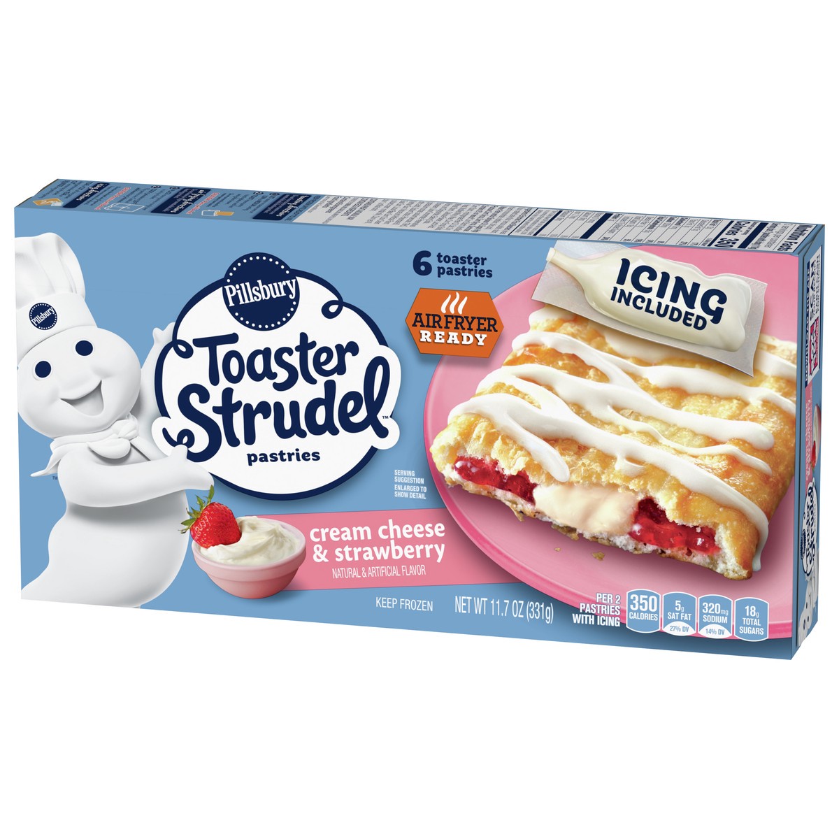 slide 5 of 9, Toaster Strudel Pastries, Cream Cheese & Strawberry, 6 ct, 11.7 oz, 6 ct
