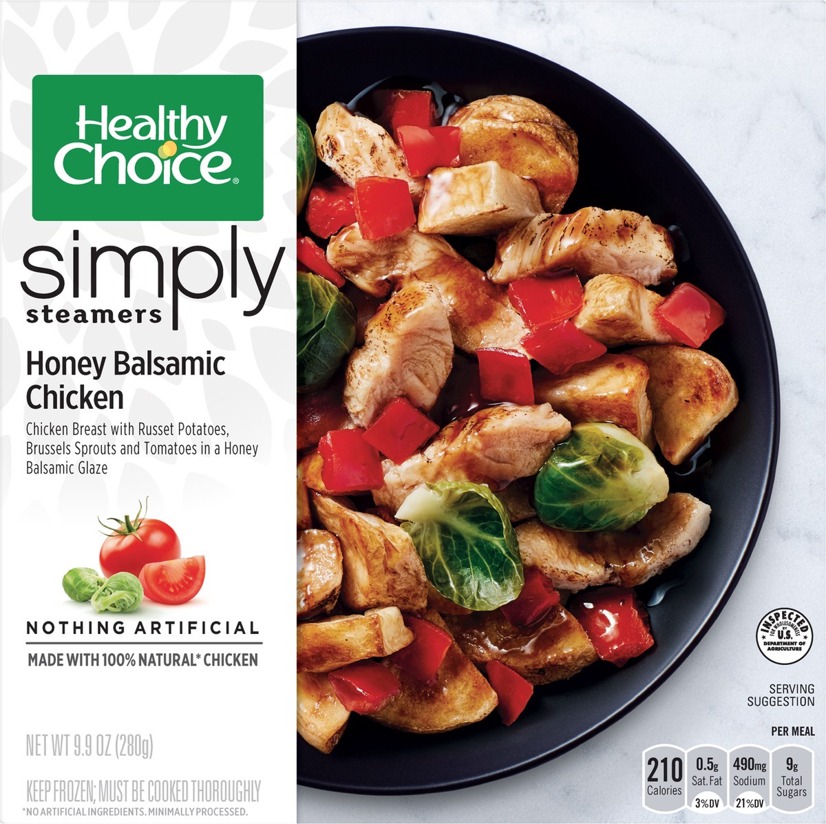 slide 6 of 9, Healthy Choice Simply Steamers Honey Balsamic Chicken 9.9 oz, 10.5 oz