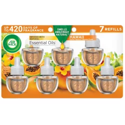 Air Wick Scented Oil Refill, Plug In Air Freshener, Hawaii Exotic Papaya and Hibiscus Flower